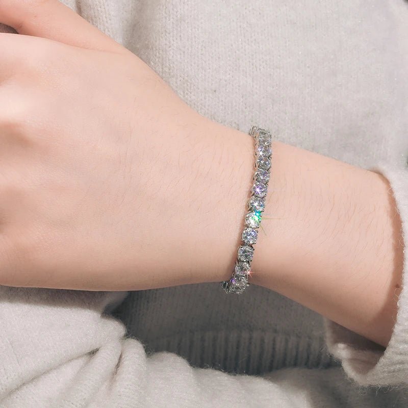 18k Gold plated Moissanite Tennis Bracelet - SYMI JEWEL
