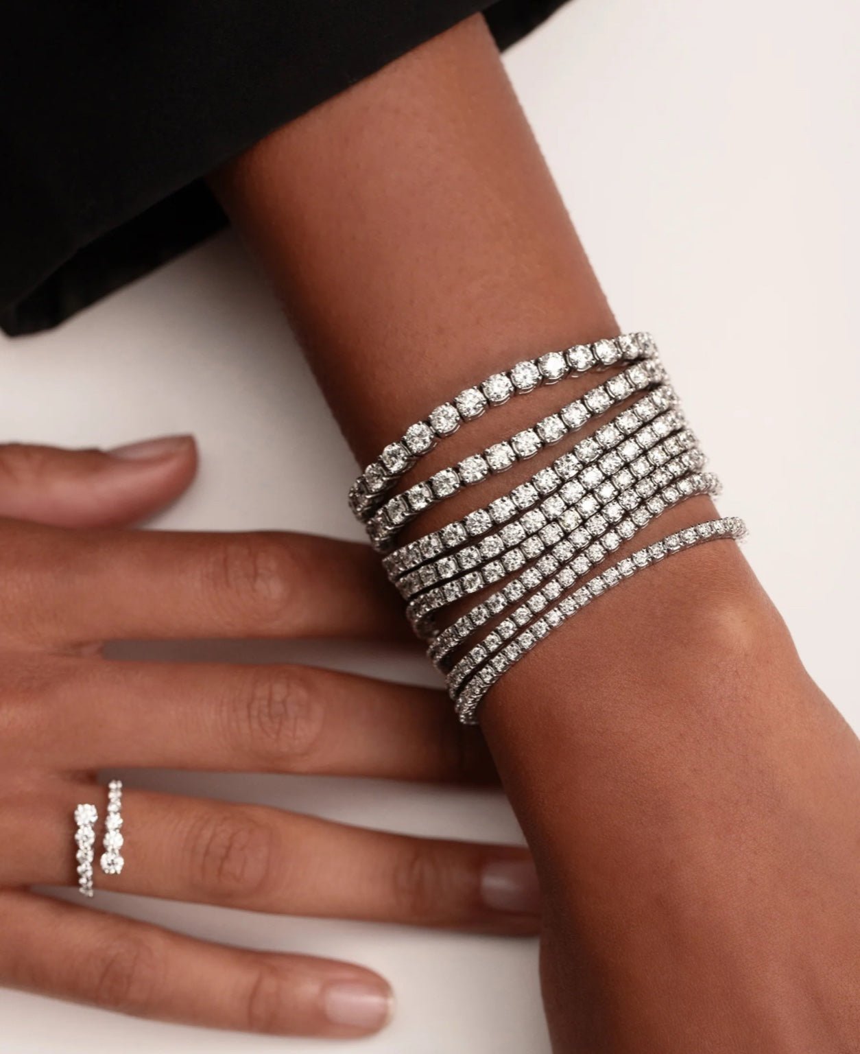 18k Gold plated Moissanite Tennis Bracelet - SYMI JEWEL