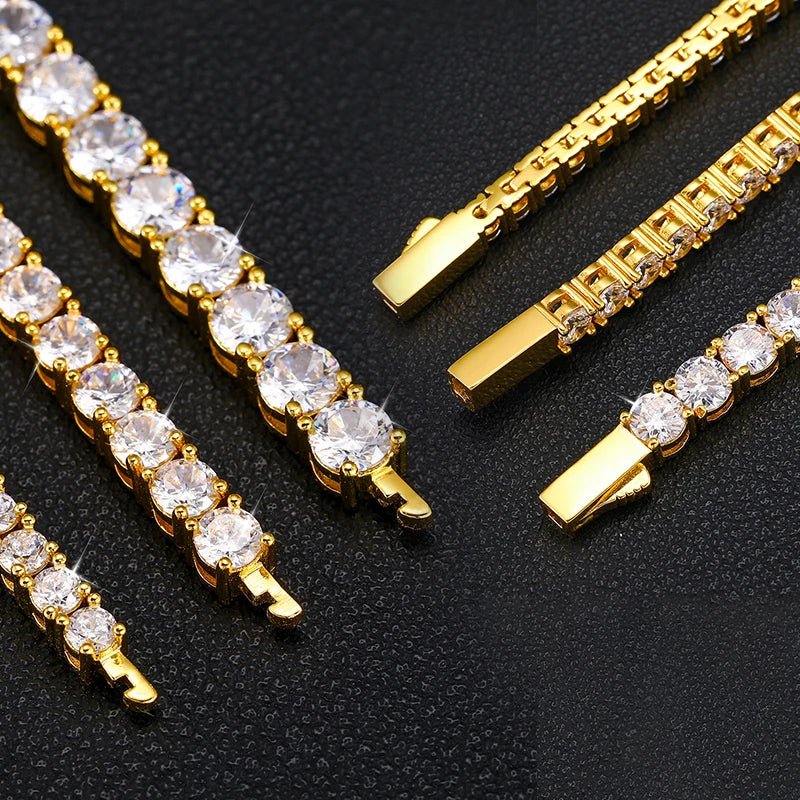 18k Gold plated Moissanite Tennis Bracelet - SYMI JEWEL