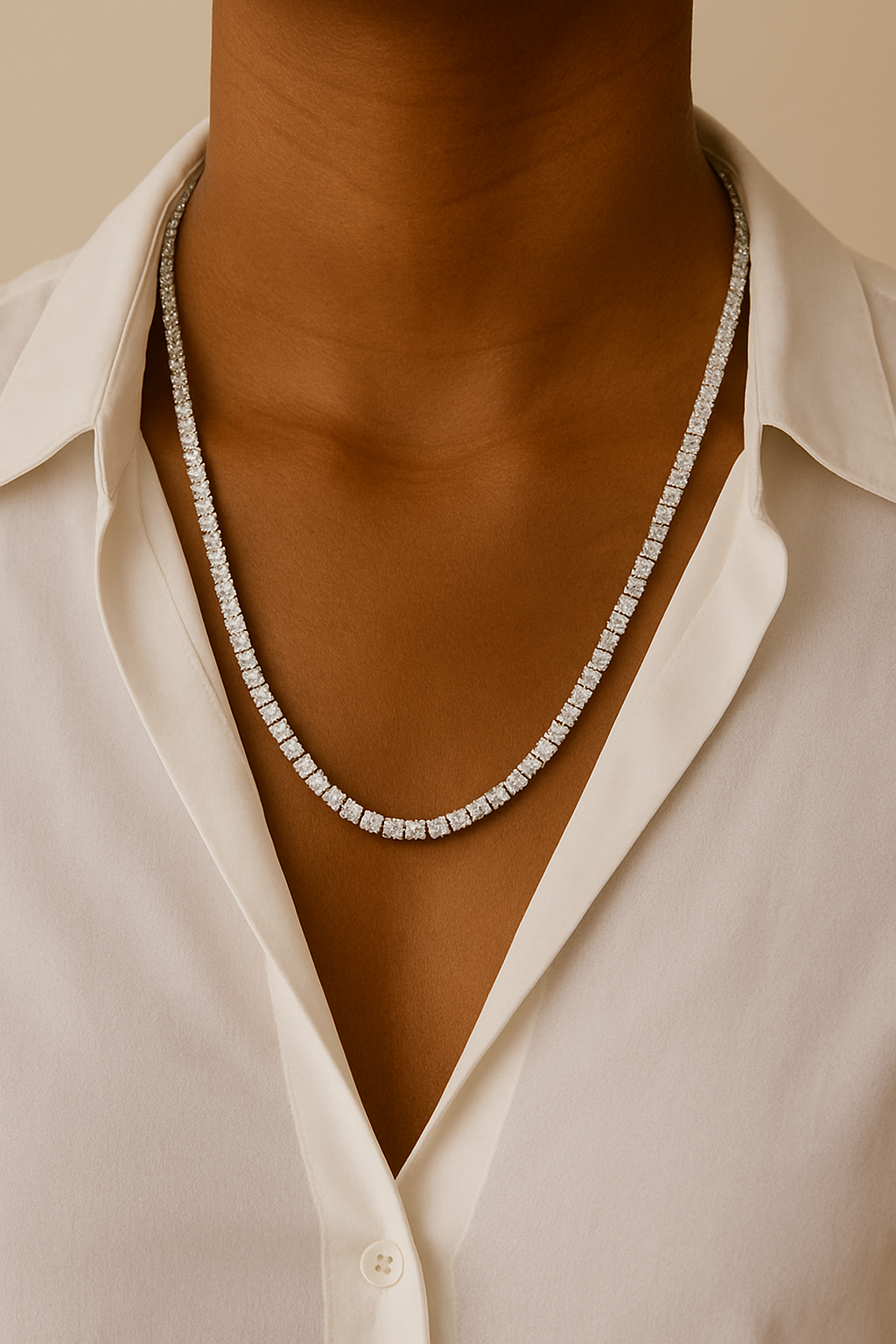 925 sterling silver and round-cut lab-grown diamonds, worn on a model’s neck and styled for everyday luxury.
moissanite tennis necklace
925 sterling silver moissanite necklace
lab-grown diamond necklace
GRA certified necklace
luxury moissanite jewelry
tennis necklace for men and women
real moissanite tennis chain
ethical diamond necklace
unisex moissanite necklace
affordable luxury jewelry
anniversary gift necklace
celebrity-inspired necklace anniversary gift necklace
celebrity-inspired necklace