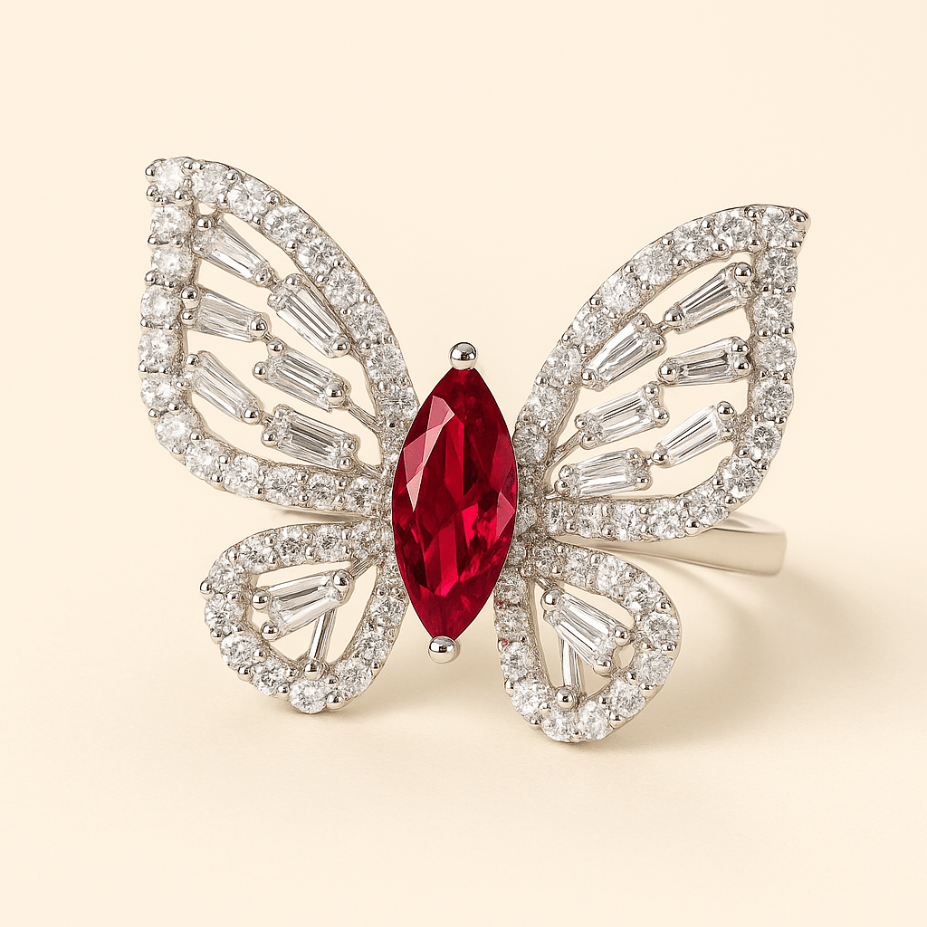 925 Sterling Silver Butterfly Ring - SYMI JEWEL