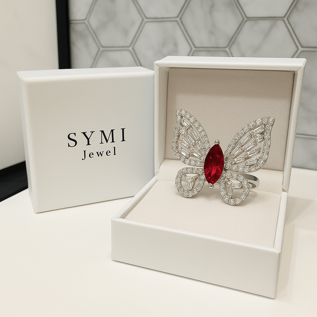 925 Sterling Silver Butterfly Ring - SYMI JEWEL