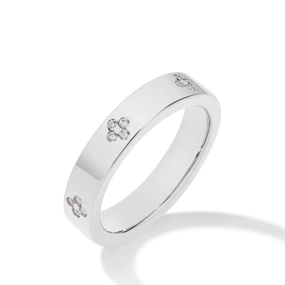 925 Sterling Silver Fleur Eternity Ring - SYMI JEWEL