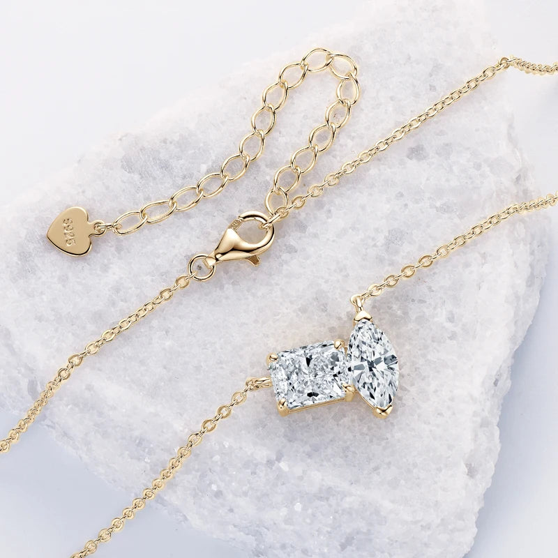 Duo Moissanite Necklace