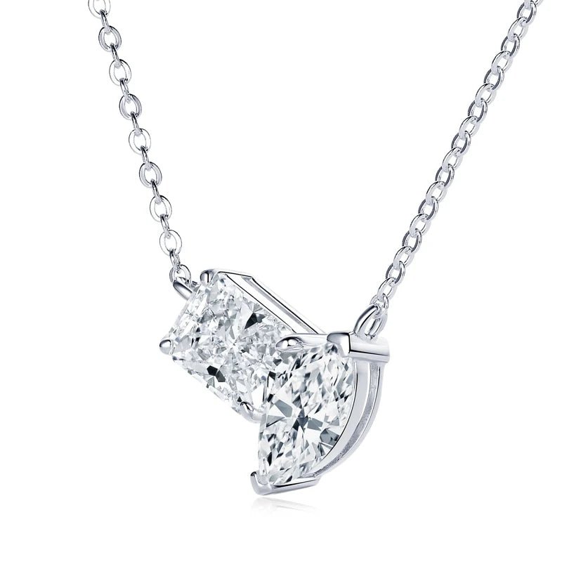 Duo Moissanite Necklace - SYMI JEWEL