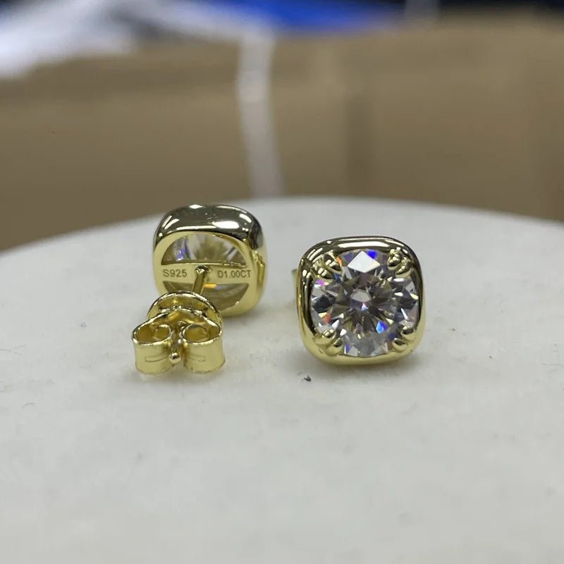 SYMI Jewel 1CT Moissanite Square Stud Earrings – 925 Sterling Silver - SYMI JEWEL