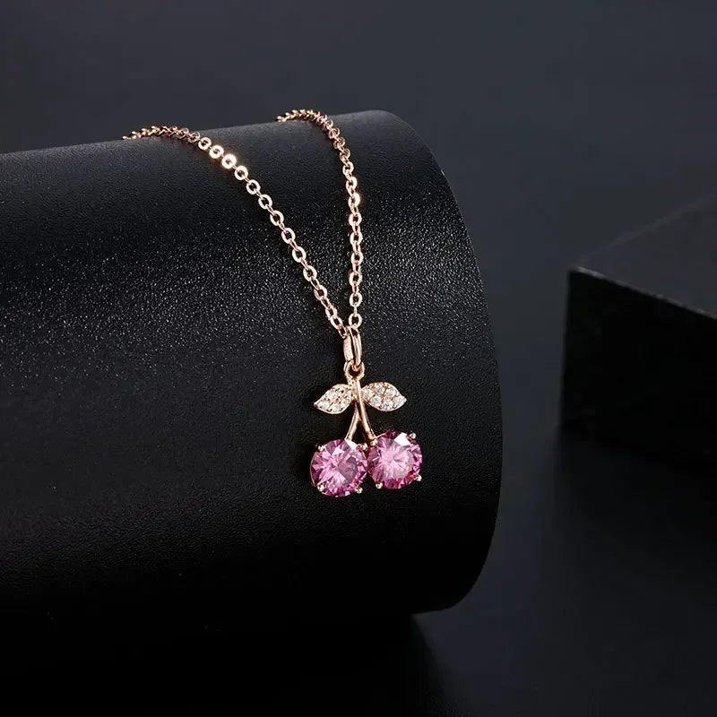 SYMI Jewel Pink Moissanite 925 Sterling Silver Pendant Necklace - SYMI JEWEL