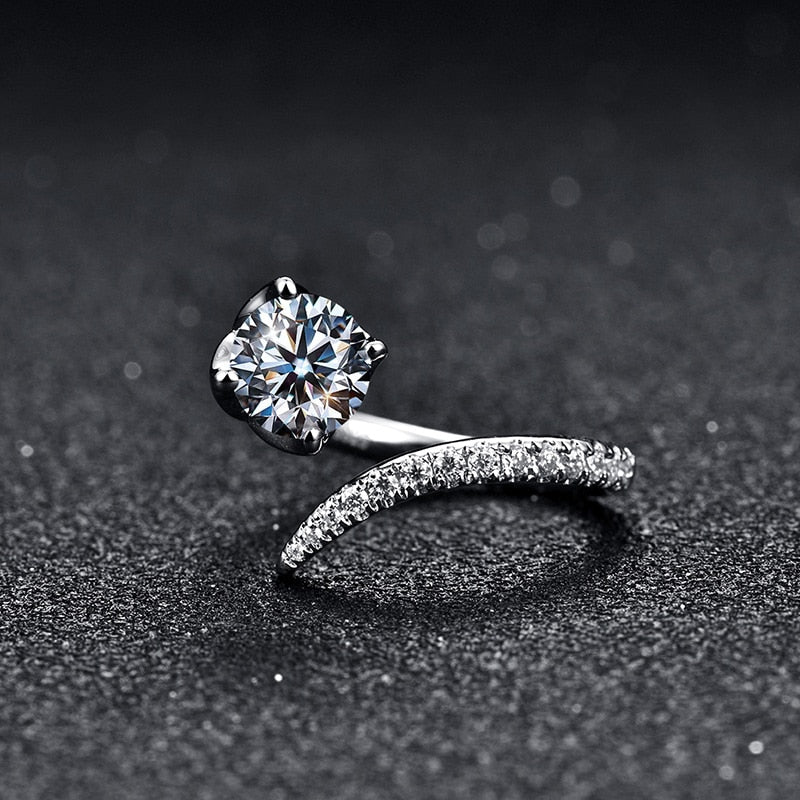 Sterling Silver Moissanite Ring