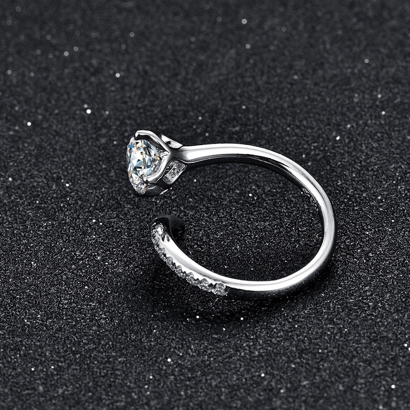 Sterling Silver Moissanite Ring