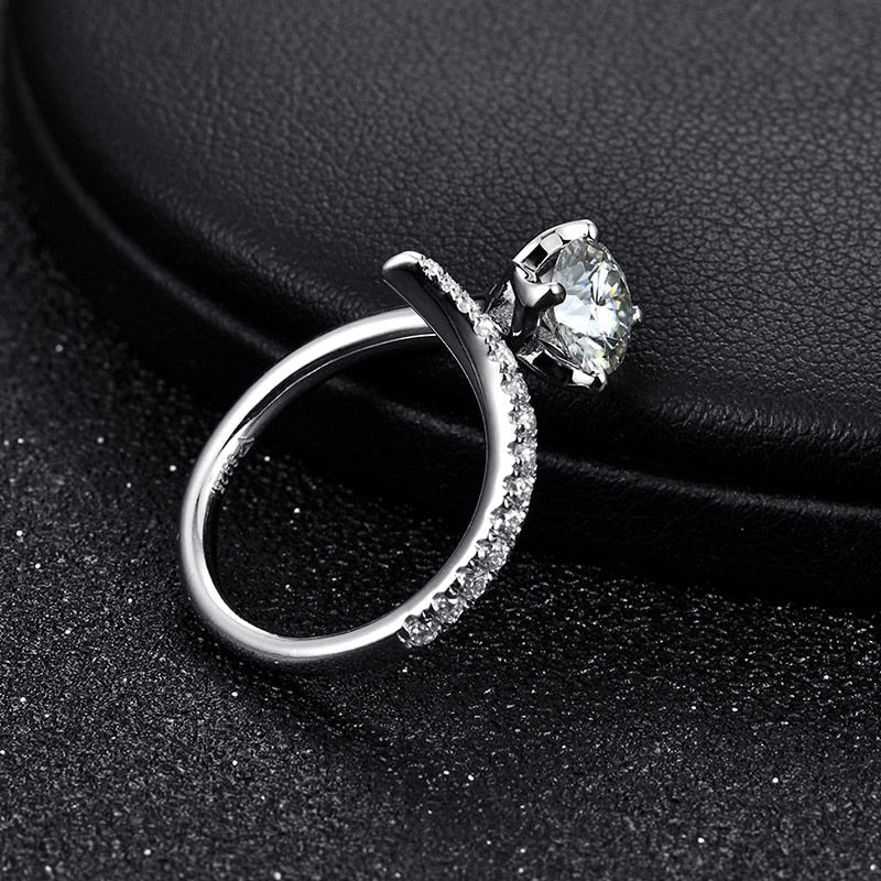 Sterling Silver Moissanite Ring