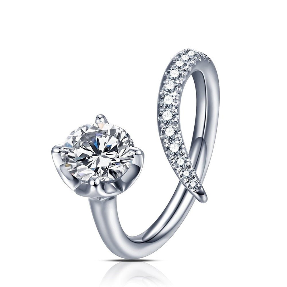 Sterling Silver Moissanite Ring