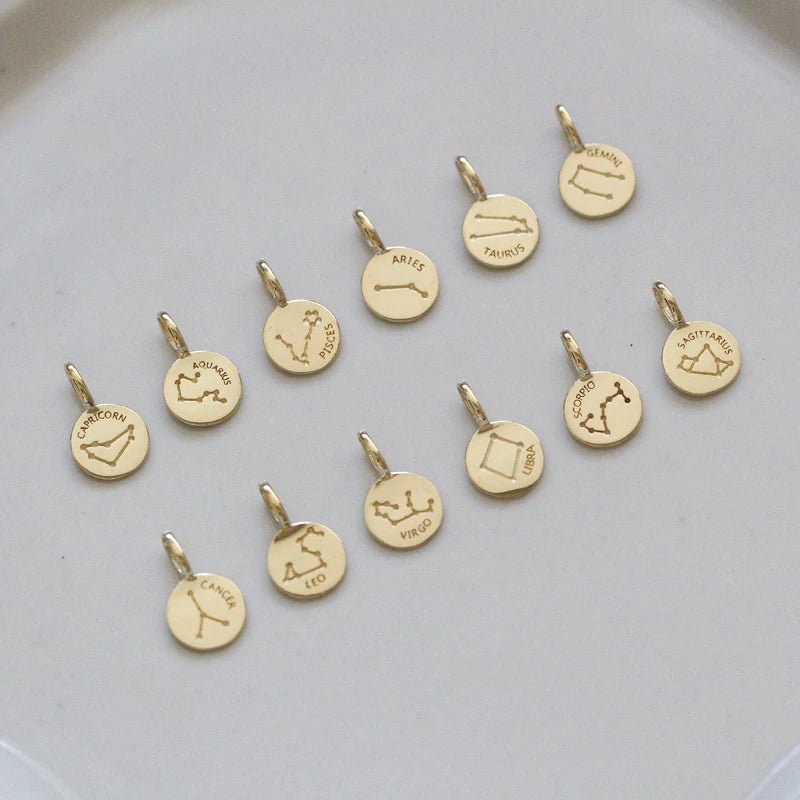 Gold Constellations Necklace - SYMI JEWEL
zodiac necklace
constellation necklace
personalized jewelry
14k gold plated necklace
sterling silver pendant
astrology gift for her
birth sign necklace
dainty celestial jewelry
custom gold charm necklace
horoscope necklace