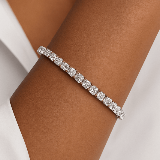 18k Gold plated Moissanite Tennis Bracelet - SYMI JEWEL