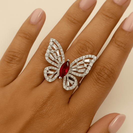 925 Sterling Silver Butterfly Ring - SYMI JEWEL
