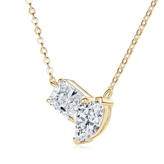 Duo Moissanite Necklace