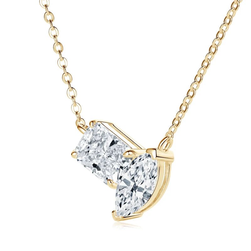 Duo Moissanite Necklace - SYMI JEWEL