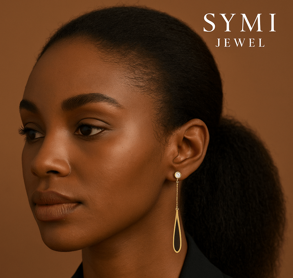 Noir Drip Drop Earrings - SYMI JEWEL