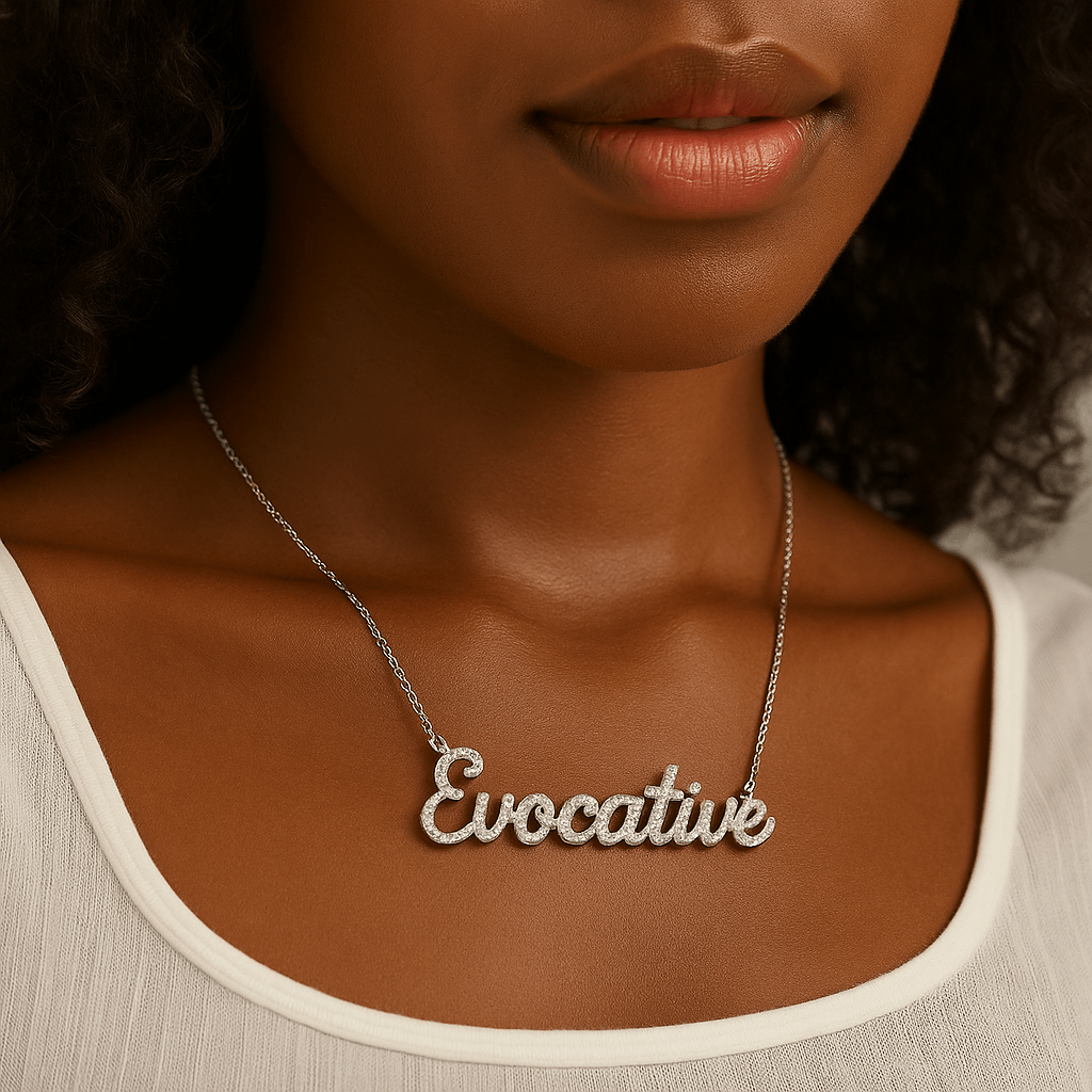 Sparkling Moissanite Name Necklace - SYMI JEWEL