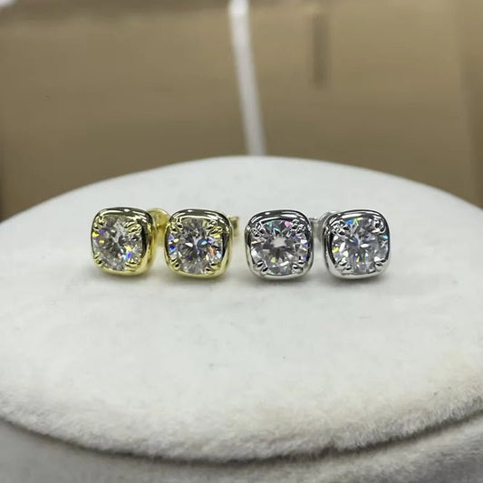 SYMI Jewel 1CT Moissanite Square Stud Earrings – 925 Sterling Silver - SYMI JEWEL