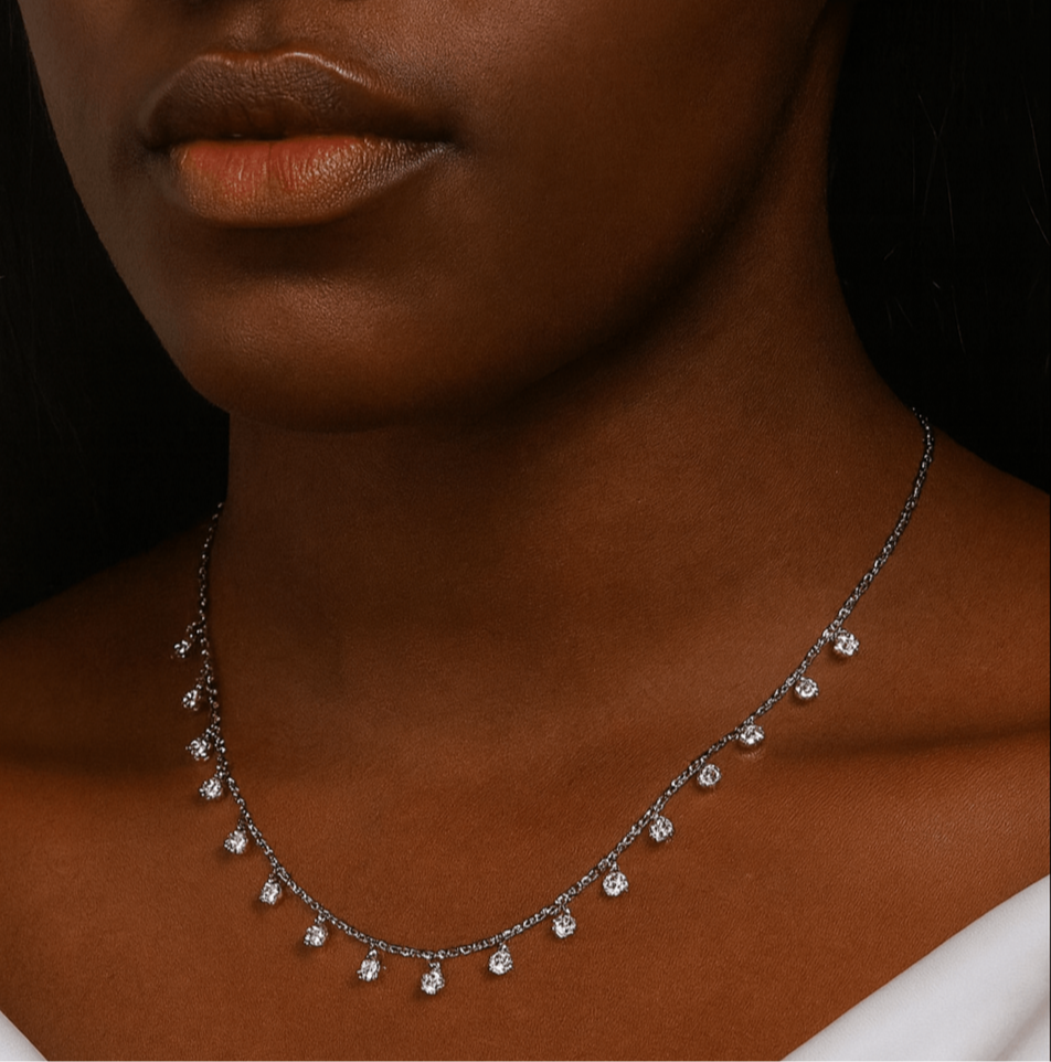 SYMI Jewel Chérie 30” Moissanite Drop Necklace - SYMI JEWEL