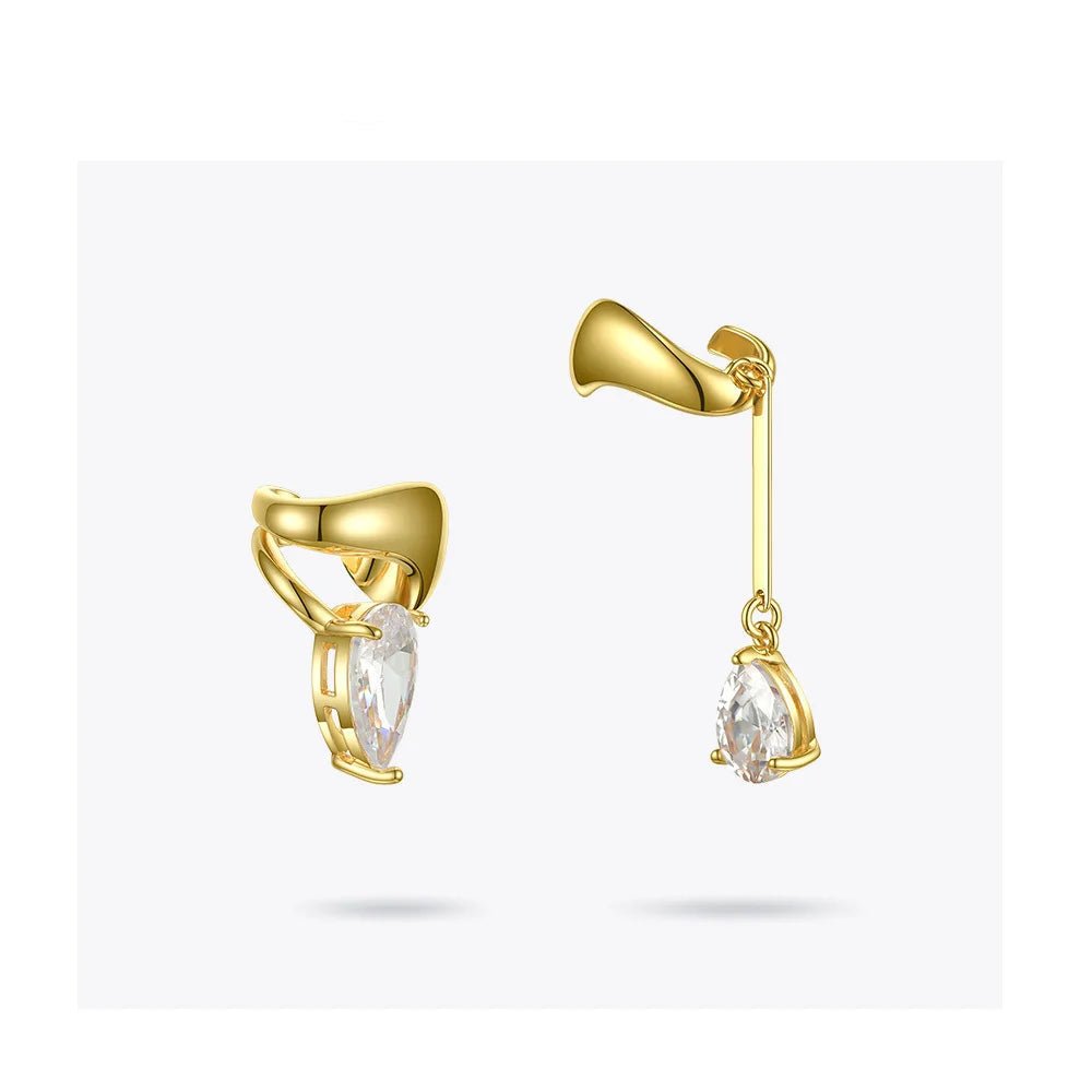 SYMI Jewel Water Droplets Ear Cuff Clip On Earrings - SYMI JEWEL