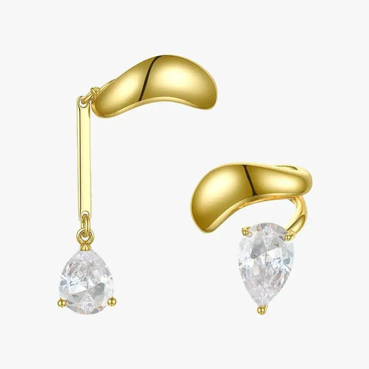 SYMI Jewel Water Droplets Ear Cuff Clip On Earrings - SYMI JEWEL