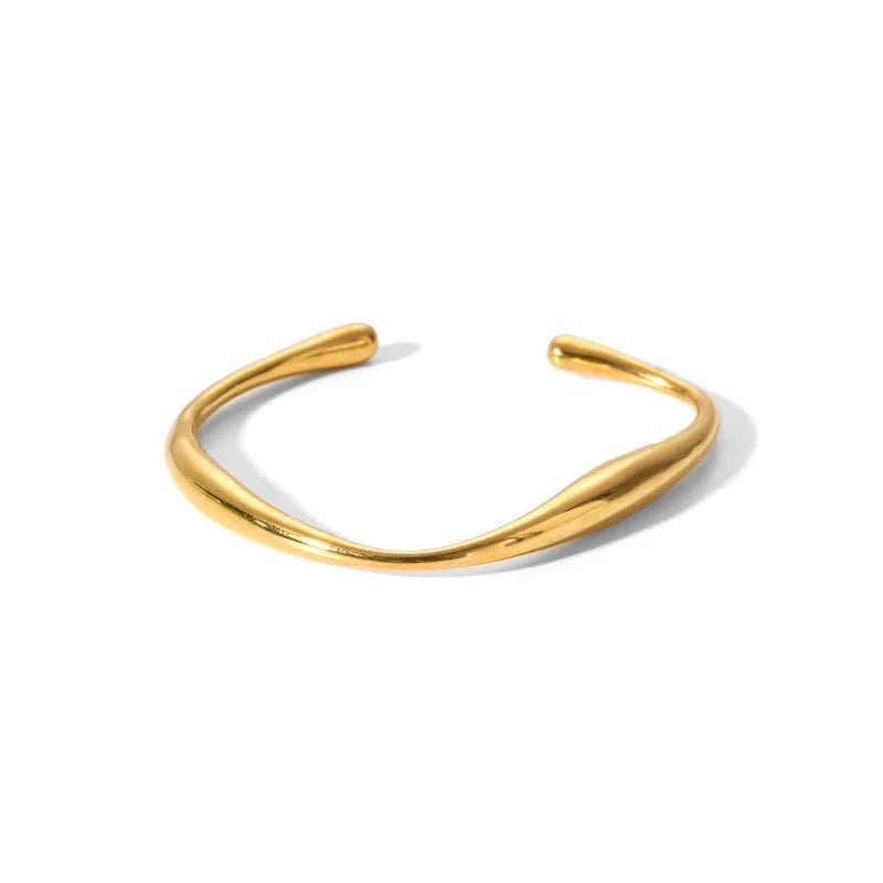 Tarnish - Free Stainless Steel Gold Bangle - SYMI JEWEL