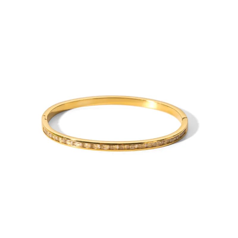 Tarnish - Free Stainless Steel Gold Bangle - SYMI JEWEL