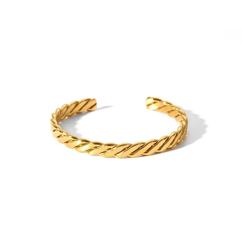 Tarnish - Free Stainless Steel Gold Bangle - SYMI JEWEL