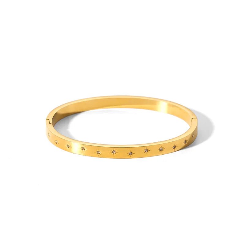 Tarnish - Free Stainless Steel Gold Bangle - SYMI JEWEL