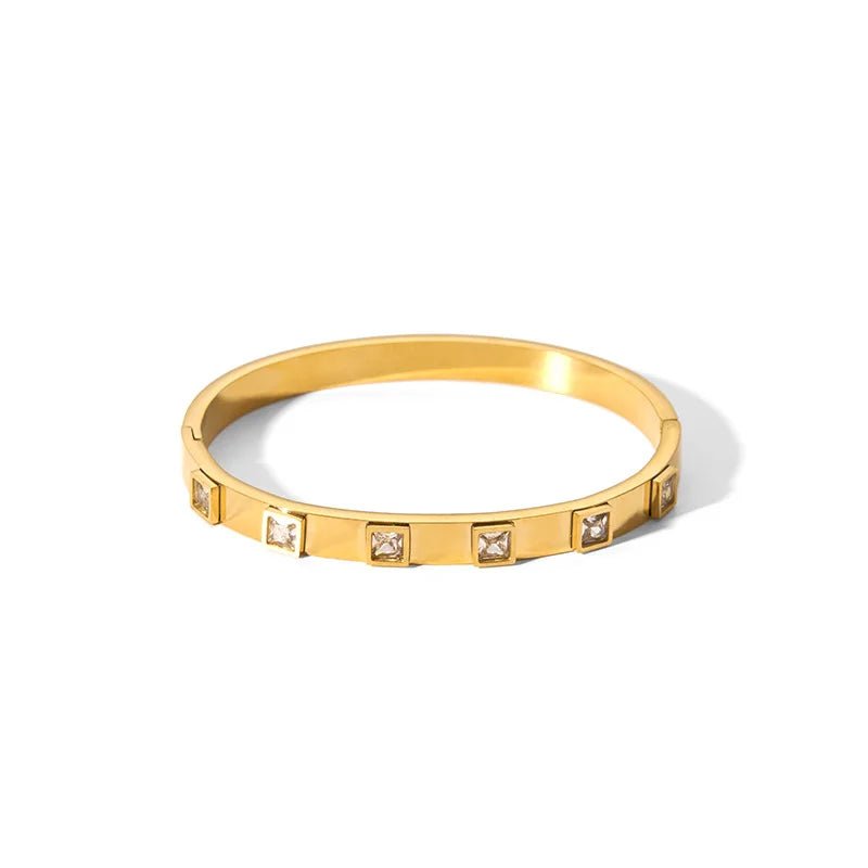 Tarnish - Free Stainless Steel Gold Bangle - SYMI JEWEL