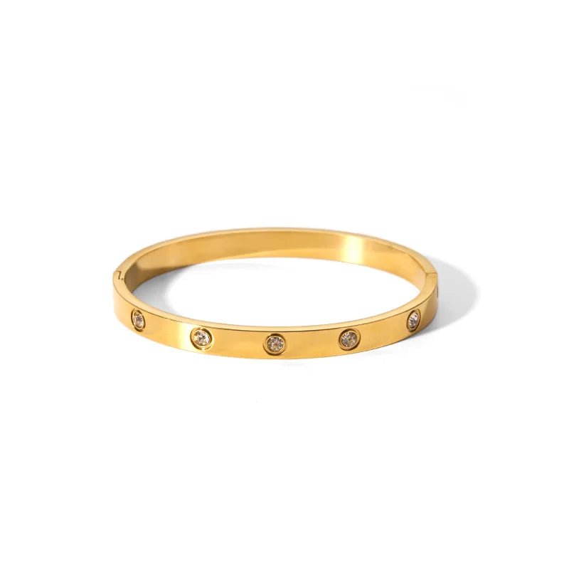 Tarnish - Free Stainless Steel Gold Bangle - SYMI JEWEL