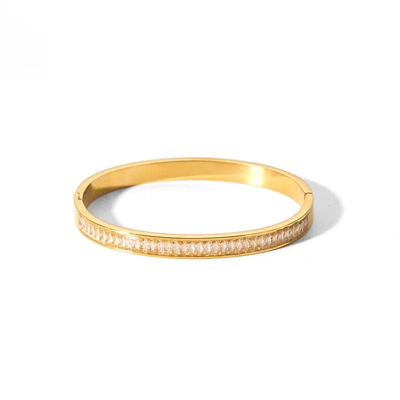Tarnish - Free Stainless Steel Gold Bangle - SYMI JEWEL