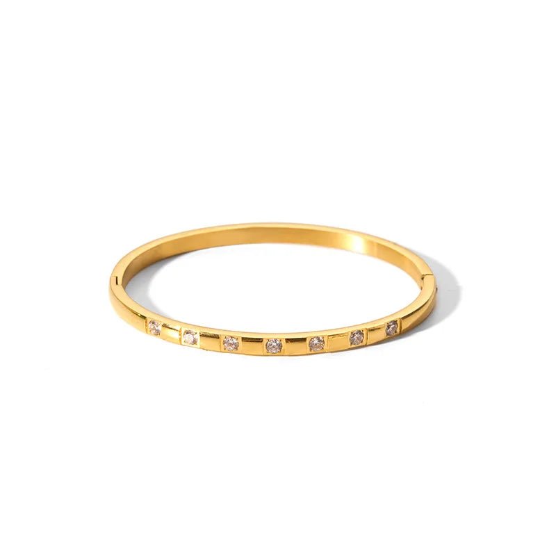 Tarnish - Free Stainless Steel Gold Bangle - SYMI JEWEL