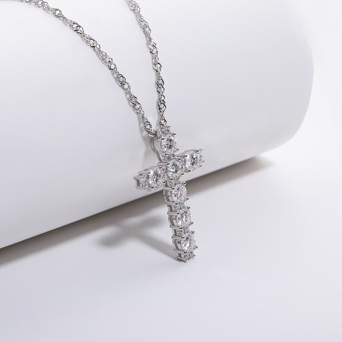 14k White Gold Cross Necklace

Close-up of a 14K white gold moissanite cross necklace from Symi Jewel, showcasing its radiant sparkle and elegant silhouette.

Moissanite cross necklace, luxury faith jewelry, 14k gold cross pendant, Symi Jewel moissanite, white gold moissanite necklace, gifts for her, elegant religious jewelry, ethical diamond alternative, faith jewelry, fine jewelry under 200

