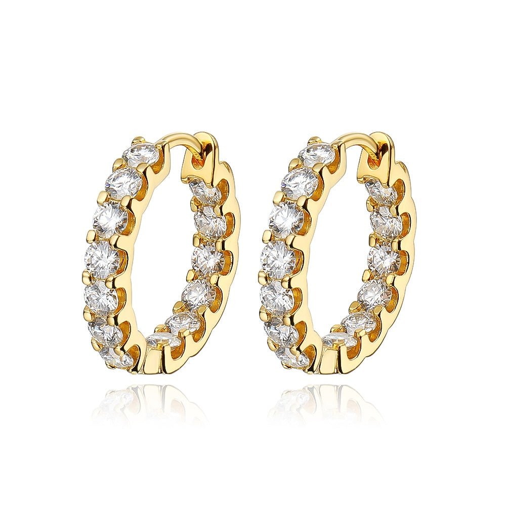 White Gold Hoop Earrings
