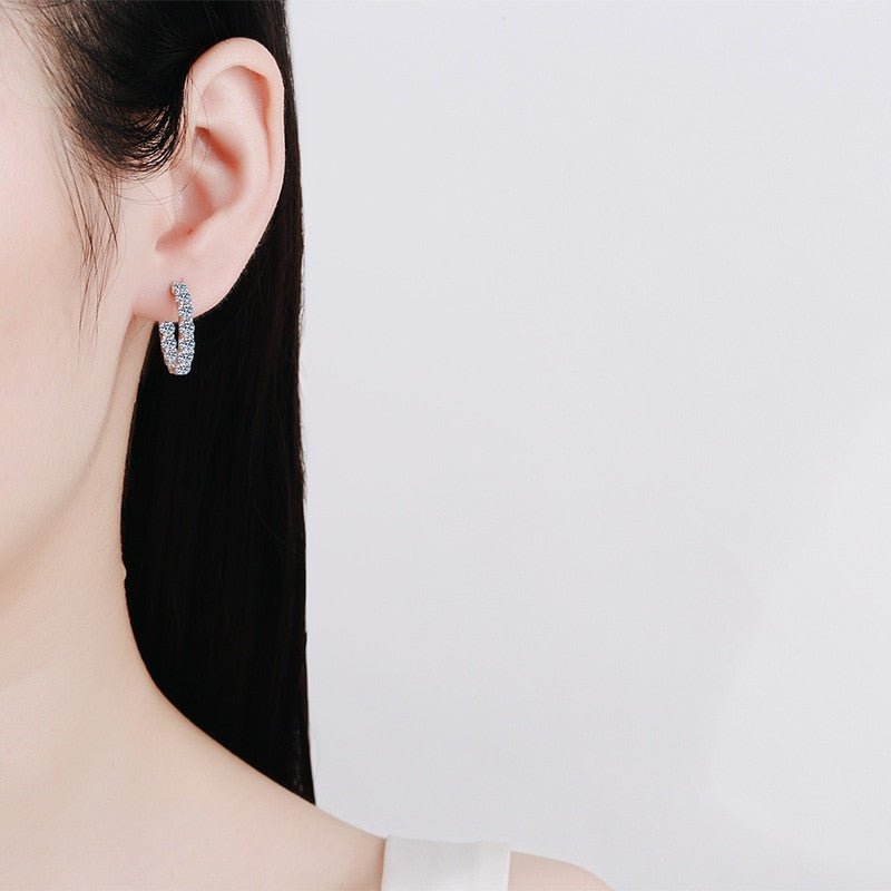 White Gold Hoop Earrings