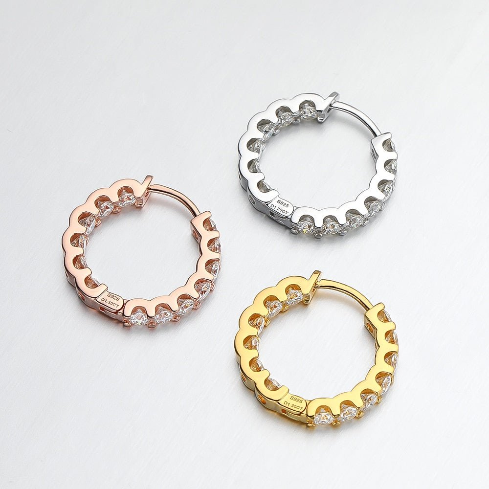 White Gold Hoop Earrings