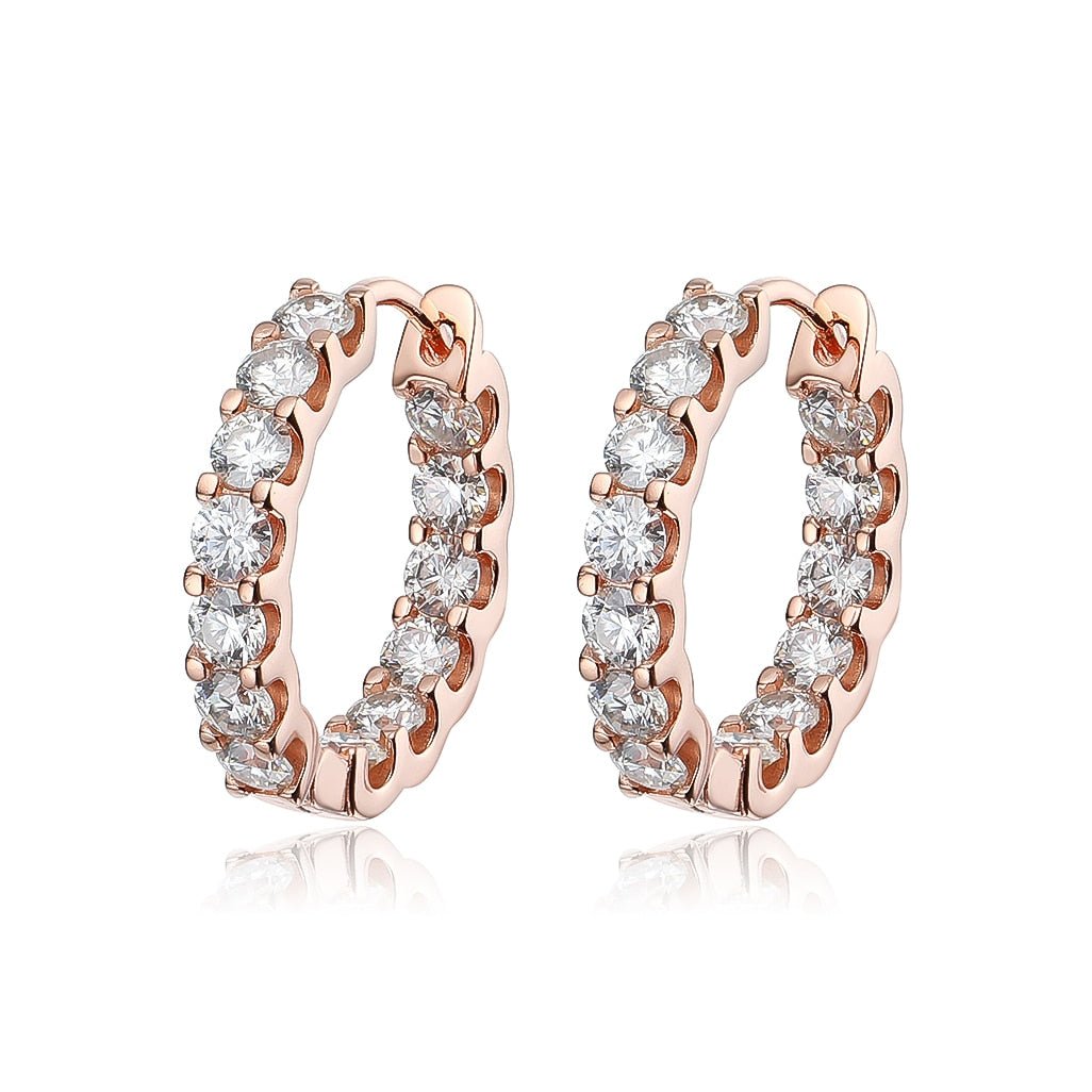 White Gold Hoop Earrings