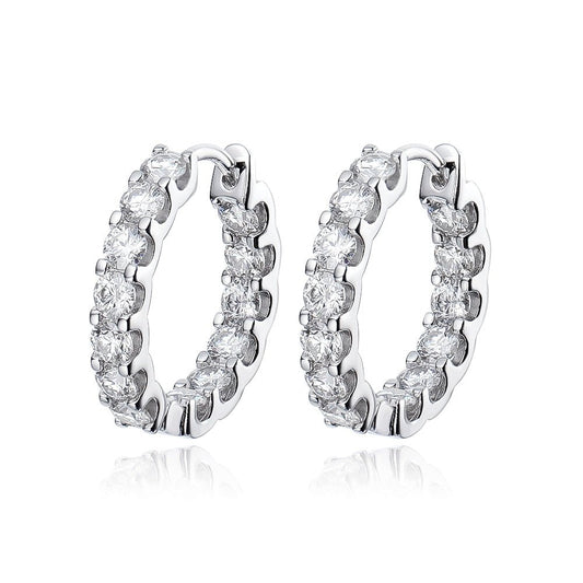 White Gold Hoop Earrings